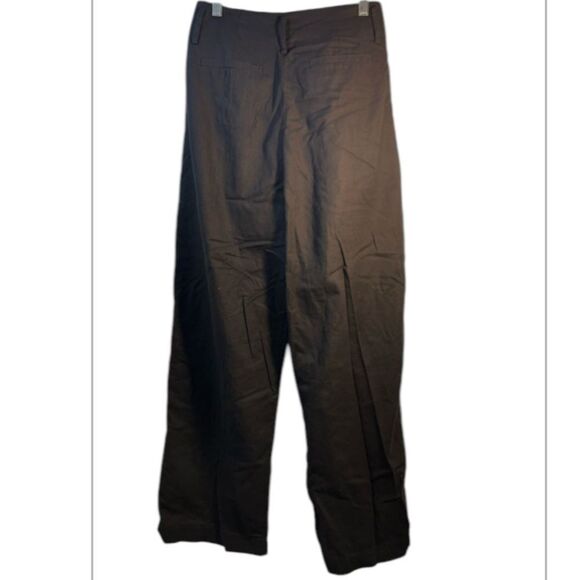 GENTLE HERD LADIES BLACK PANTS small linen capsule minimalism career straight - Picture 5 of 12